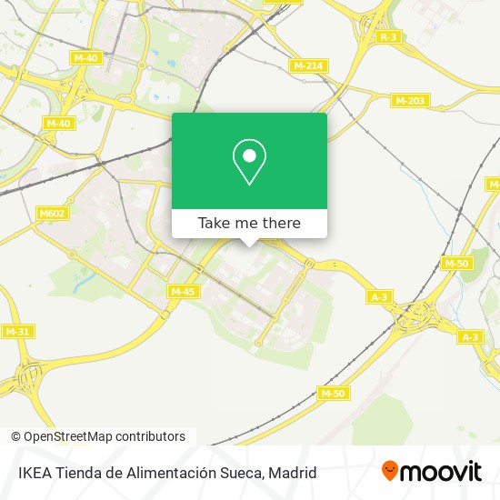 IKEA Tienda de Alimentación Sueca map