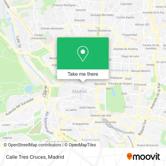 Calle Tres Cruces map