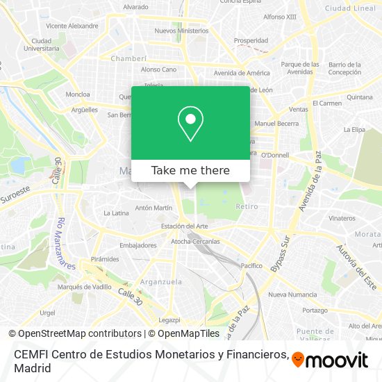 mapa CEMFI Centro de Estudios Monetarios y Financieros