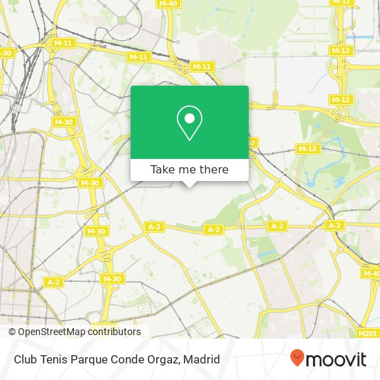 Club Tenis Parque Conde Orgaz map