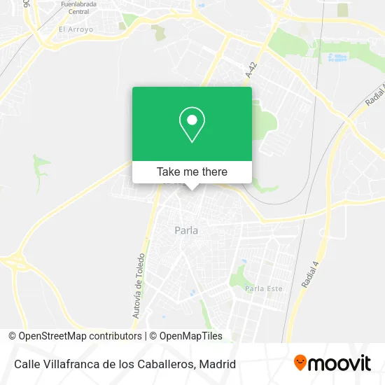 Calle Villafranca de los Caballeros map