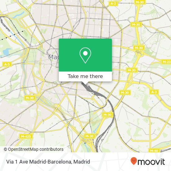 Via 1 Ave Madrid-Barcelona map