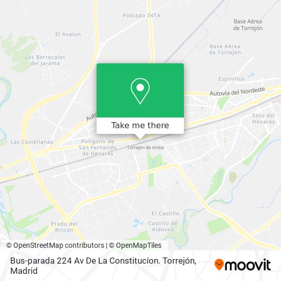 mapa Bus-parada 224 Av De La Constitucíon. Torrejón