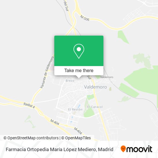 mapa Farmacia Ortopedia María López Mediero