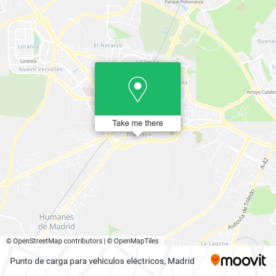 Punto de carga para vehículos eléctricos map