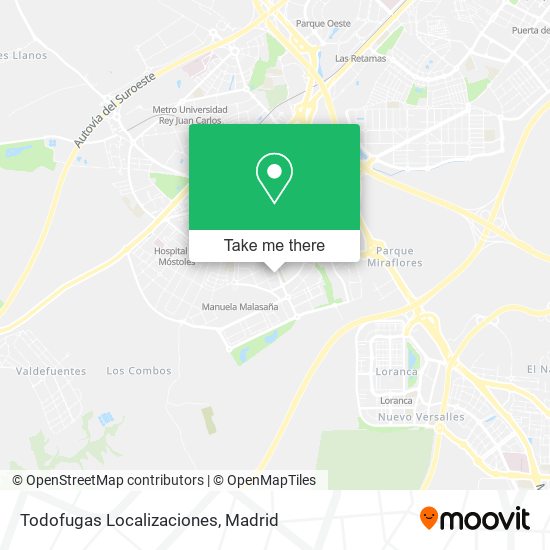 Todofugas Localizaciones map