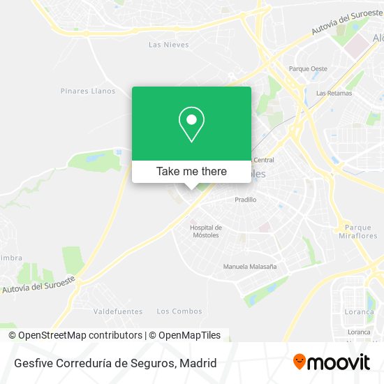 Gesfive Correduría de Seguros map