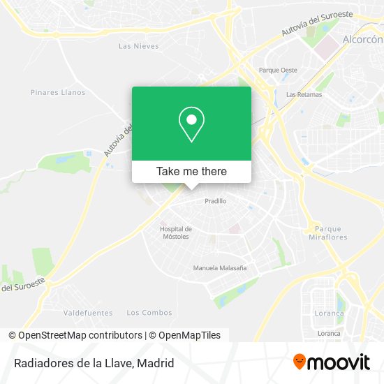 Radiadores de la Llave map