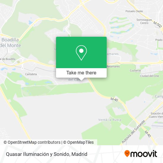 Quasar Iluminación y Sonido map