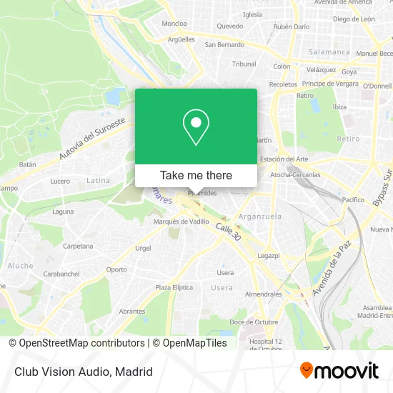 Club Vision Audio map