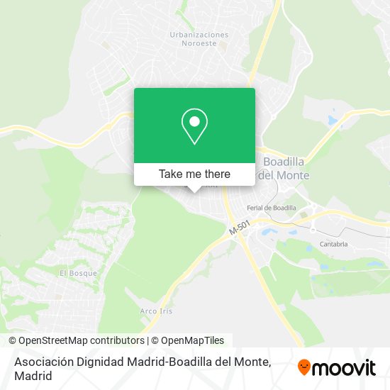 mapa Asociación Dignidad Madrid-Boadilla del Monte