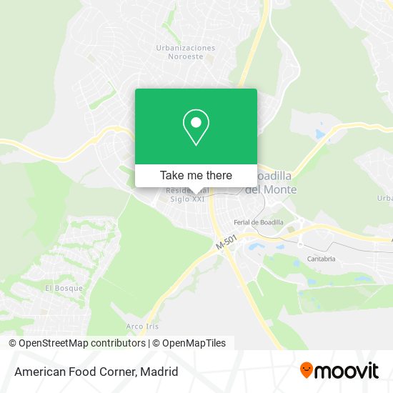 American Food Corner map