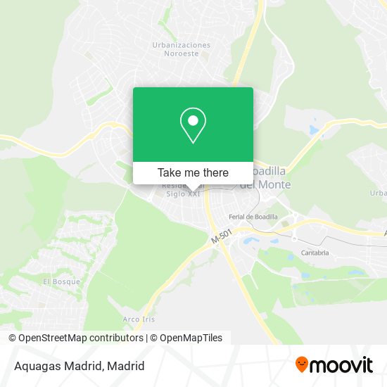 Aquagas Madrid map