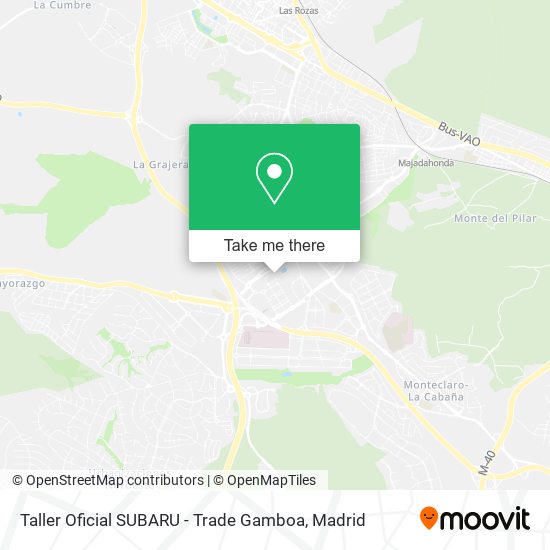 Taller Oficial SUBARU - Trade Gamboa map