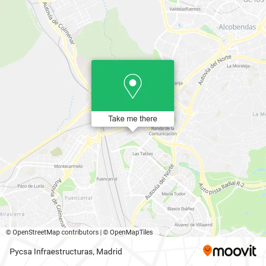 mapa Pycsa Infraestructuras