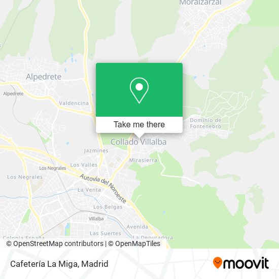 mapa Cafetería La Miga