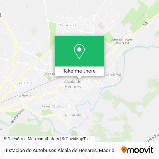 mapa Estación de Autobuses Alcalá de Henares
