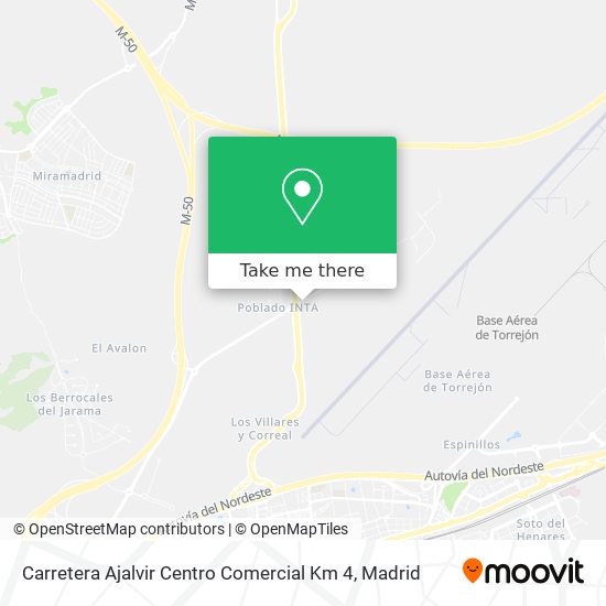 mapa Carretera Ajalvir Centro Comercial Km 4