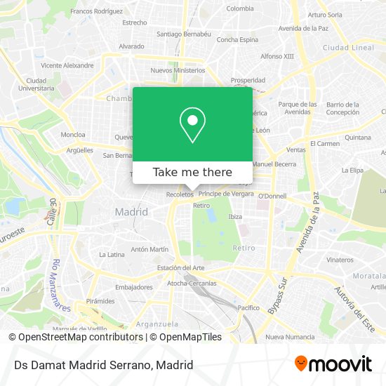 Ds Damat Madrid Serrano map
