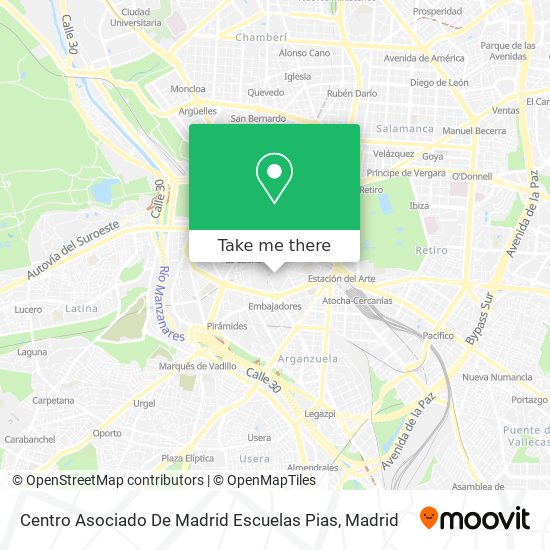 Centro Asociado De Madrid Escuelas Pias map