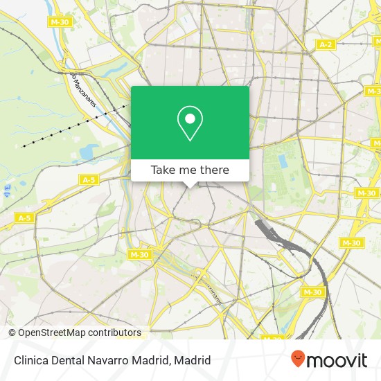 mapa Clinica Dental Navarro Madrid
