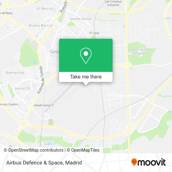 mapa Airbus Defence & Space