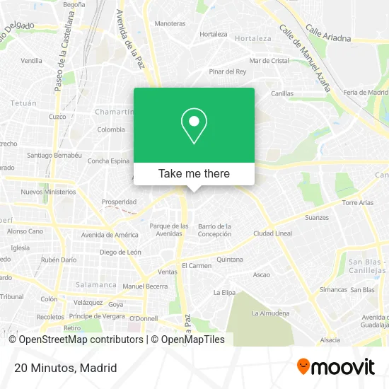 20 Minutos map
