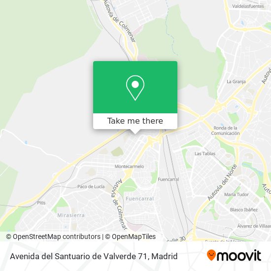 Avenida del Santuario de Valverde 71 map