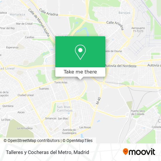 Talleres y Cocheras del Metro map