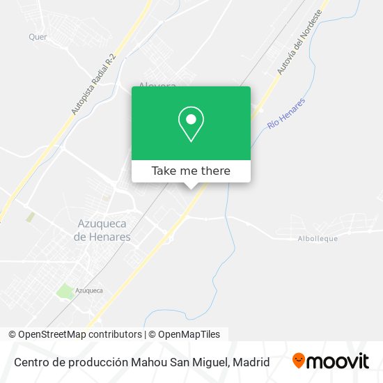 mapa Centro de producción Mahou San Miguel