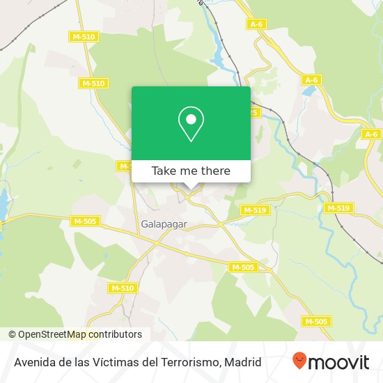 Avenida de las Víctimas del Terrorismo map