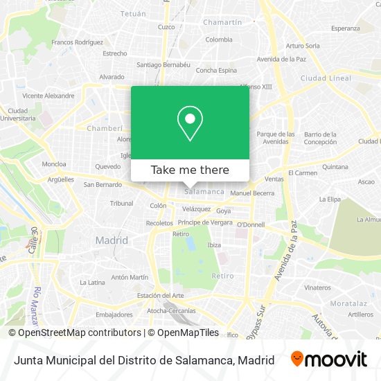 mapa Junta Municipal del Distrito de Salamanca