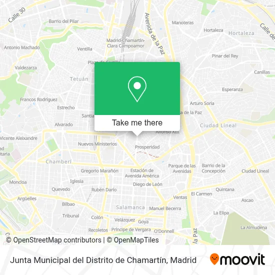 Junta Municipal del Distrito de Chamartín map