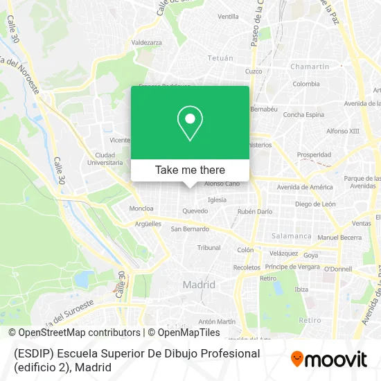 (ESDIP) Escuela Superior De Dibujo Profesional (edificio 2) map