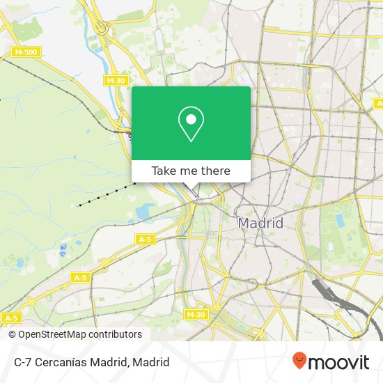 mapa C-7 Cercanías Madrid