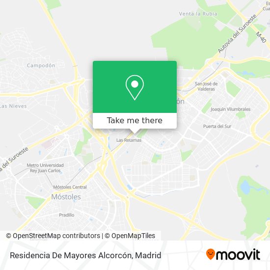 mapa Residencia De Mayores Alcorcón
