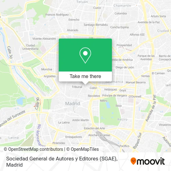 Sociedad General de Autores y Editores (SGAE) map