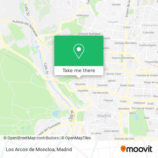 mapa Los Arcos de Moncloa