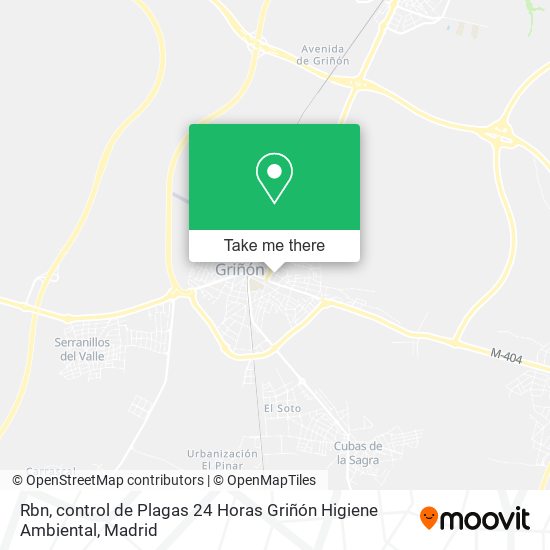 mapa Rbn, control de Plagas 24 Horas Griñón Higiene Ambiental