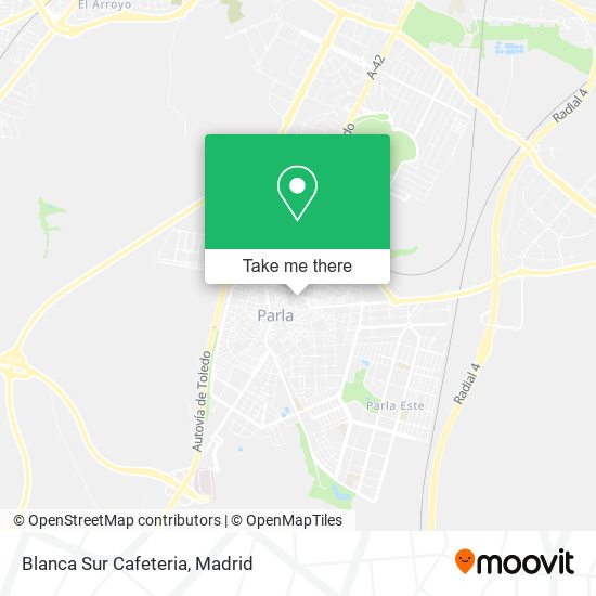 Blanca Sur Cafeteria map