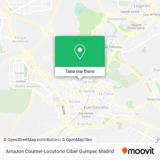 Amazon Counter-Locutorio Ciber Gumper map