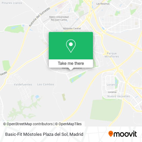 mapa Basic-Fit Móstoles Plaza del Sol