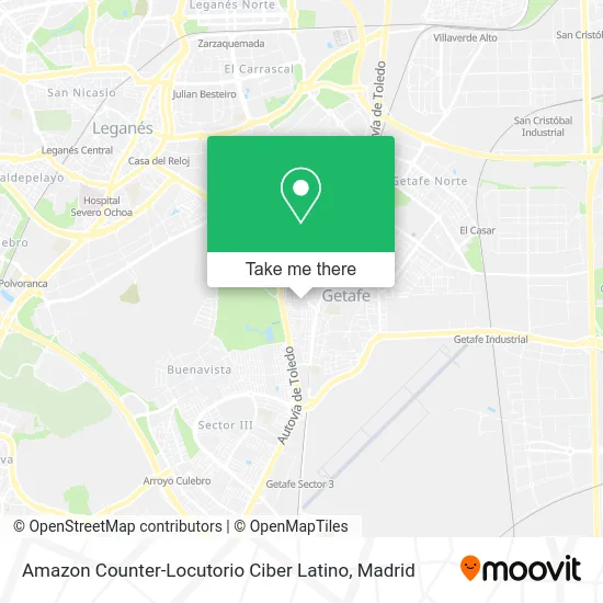 Amazon Counter-Locutorio Ciber Latino map