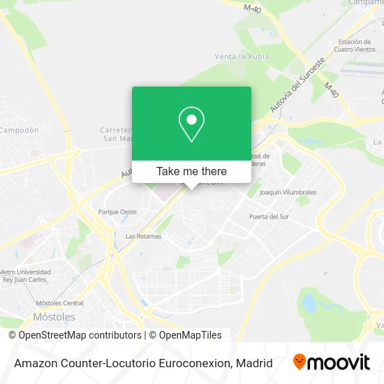 Amazon Counter-Locutorio Euroconexion map
