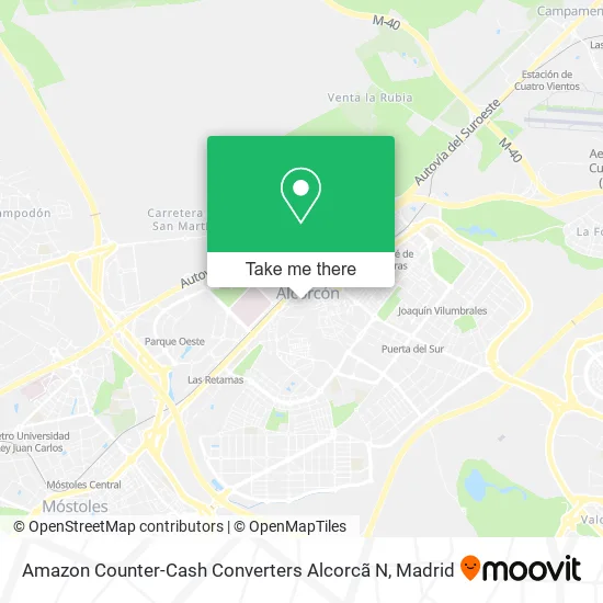 Amazon Counter-Cash Converters Alcorcã N map