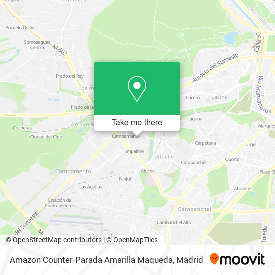 mapa Amazon Counter-Parada Amarilla Maqueda