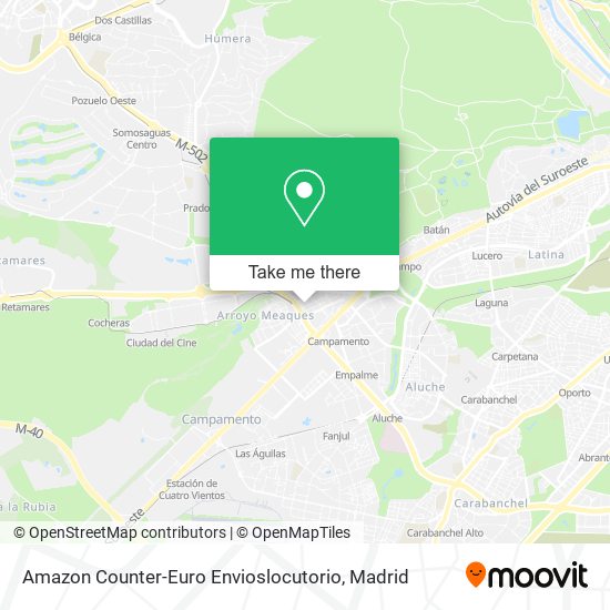 mapa Amazon Counter-Euro Envioslocutorio