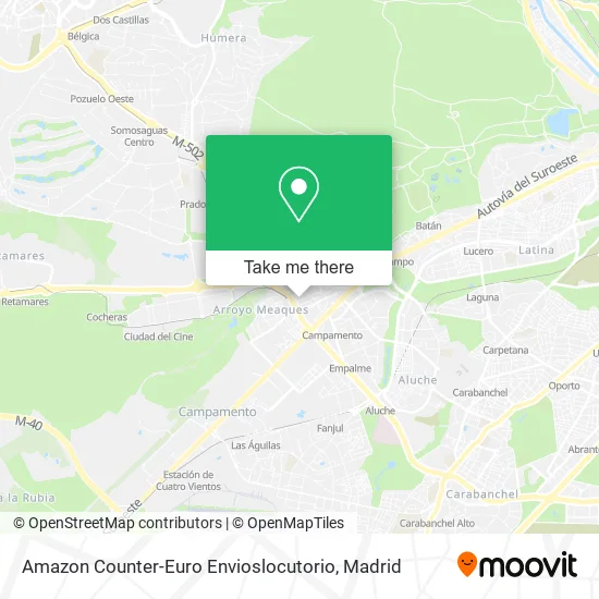 mapa Amazon Counter-Euro Envioslocutorio