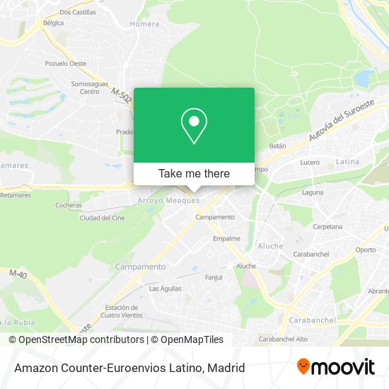 Amazon Counter-Euroenvios Latino map