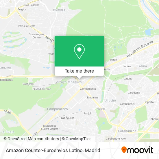 Amazon Counter-Euroenvios Latino map